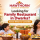 family enjoying a meal together at a restaurant in dwarka