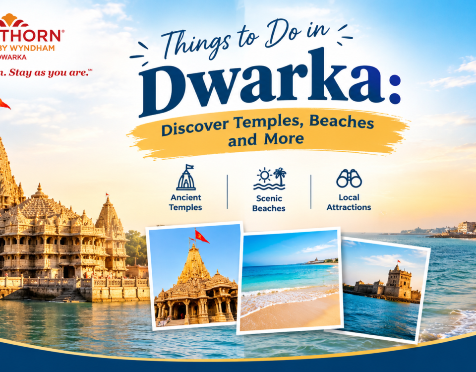Things to do in Dwarka featuring Dwarkadhish Temple, scenic beaches, and popular tourist attractions in Gujarat